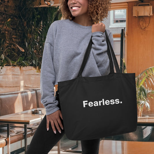Large Organic FEARLESS Tote Bag