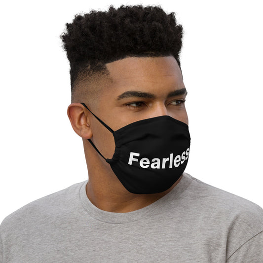 FEARLESS. Black Premium face mask